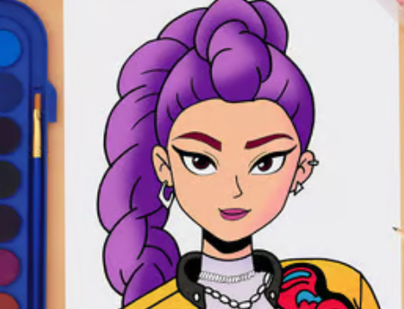 Kpop Demon Hunters Coloring Pages - Play Online Kpop Demon Hunters